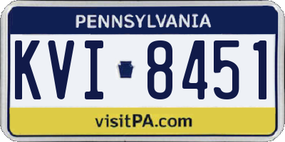 PA license plate KVI8451