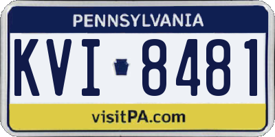 PA license plate KVI8481