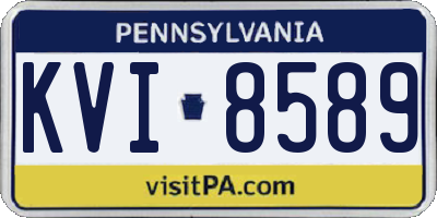 PA license plate KVI8589