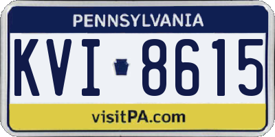 PA license plate KVI8615