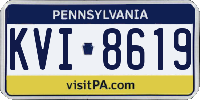 PA license plate KVI8619