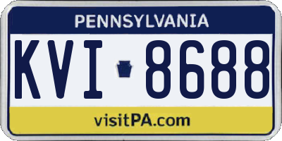 PA license plate KVI8688