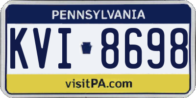 PA license plate KVI8698