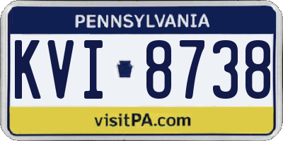 PA license plate KVI8738