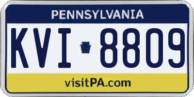 PA license plate KVI8809
