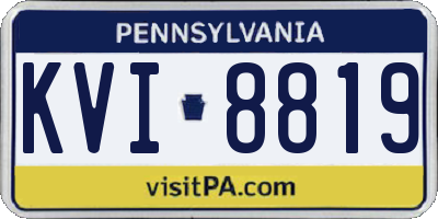 PA license plate KVI8819