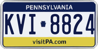 PA license plate KVI8824