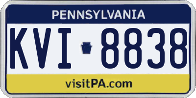 PA license plate KVI8838