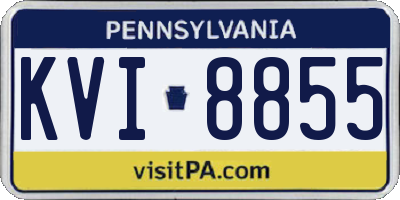 PA license plate KVI8855