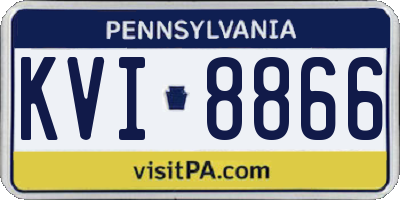 PA license plate KVI8866