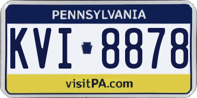 PA license plate KVI8878