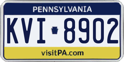 PA license plate KVI8902