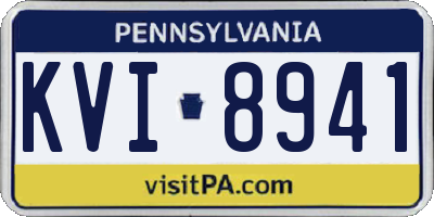 PA license plate KVI8941
