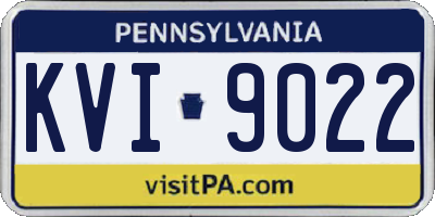 PA license plate KVI9022