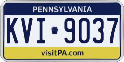 PA license plate KVI9037
