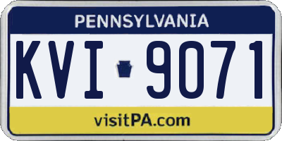 PA license plate KVI9071