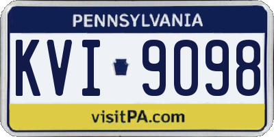PA license plate KVI9098