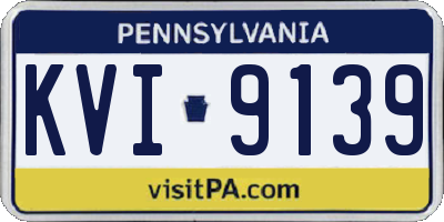 PA license plate KVI9139