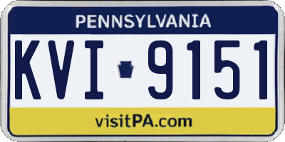 PA license plate KVI9151