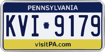 PA license plate KVI9179