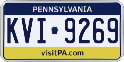 PA license plate KVI9269