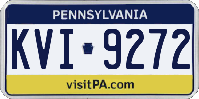 PA license plate KVI9272