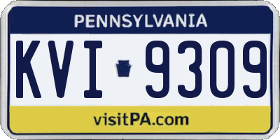PA license plate KVI9309