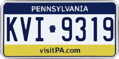 PA license plate KVI9319