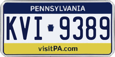 PA license plate KVI9389