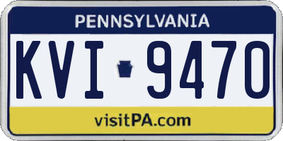 PA license plate KVI9470