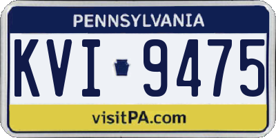 PA license plate KVI9475