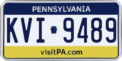 PA license plate KVI9489