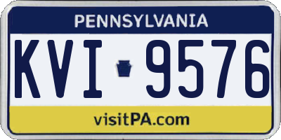 PA license plate KVI9576