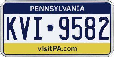 PA license plate KVI9582