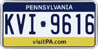 PA license plate KVI9616