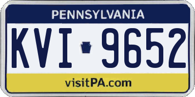 PA license plate KVI9652