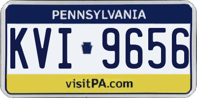 PA license plate KVI9656