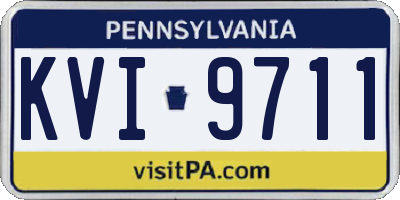PA license plate KVI9711