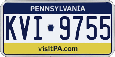 PA license plate KVI9755