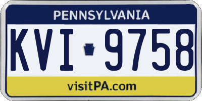 PA license plate KVI9758
