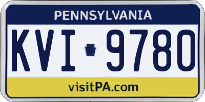 PA license plate KVI9780