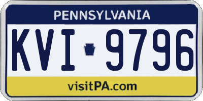 PA license plate KVI9796