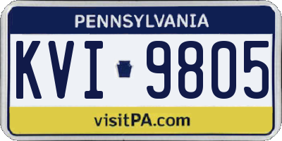 PA license plate KVI9805