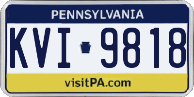 PA license plate KVI9818