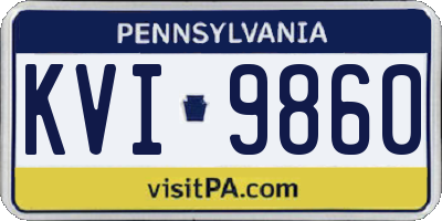 PA license plate KVI9860