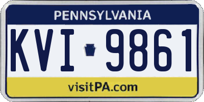 PA license plate KVI9861