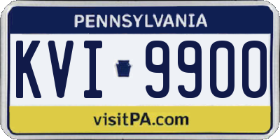 PA license plate KVI9900
