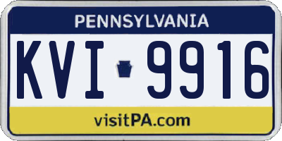 PA license plate KVI9916