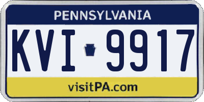 PA license plate KVI9917