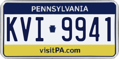PA license plate KVI9941